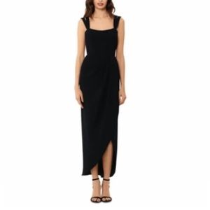 NWT Xscape Double Strap Ruched Crepe Evening Dress